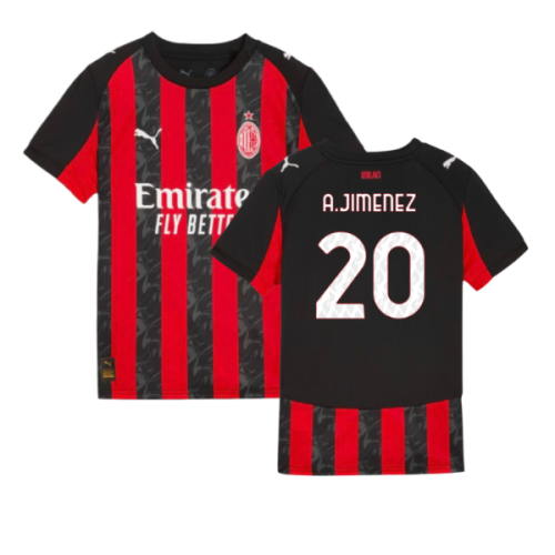 2025-2026 AC Milan Home Shirt (Kids) (A.Jimenez 20)