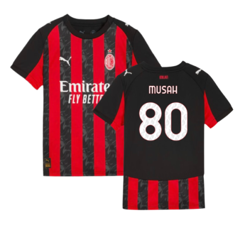 2025-2026 AC Milan Home Shirt (Kids) (Musah 80)