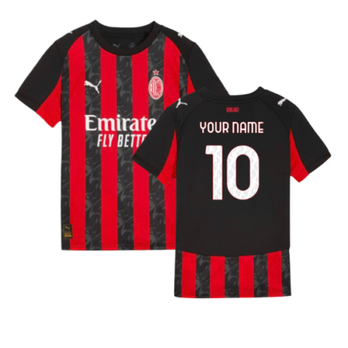 2025-2026 AC Milan Home Shirt (Kids) (Your Name)