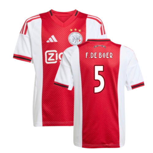 2025-2026 Ajax Home Shirt (Kids) (F.De Boer 5)