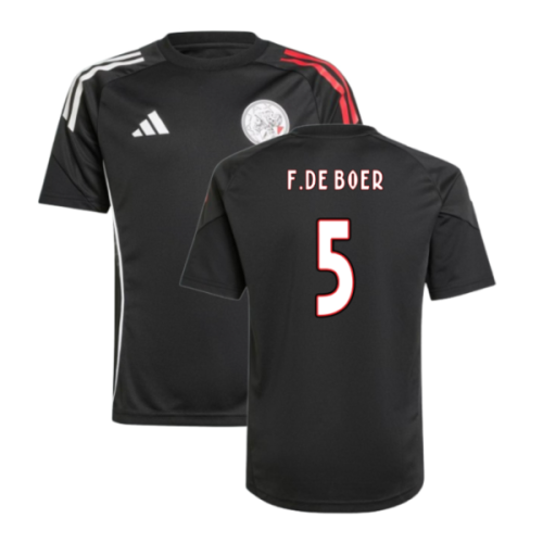 2025-2026 Ajax Training Shirt (Black) - Kids (F.De Boer 5)