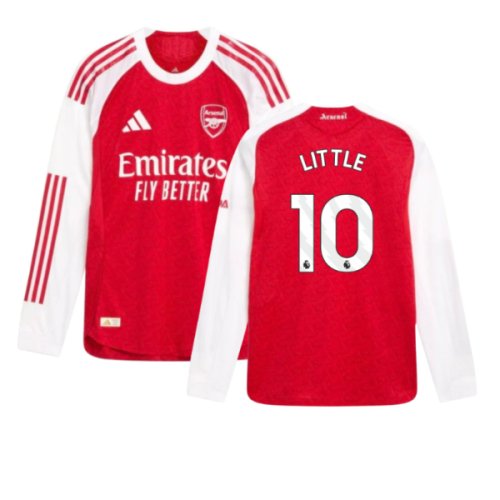 2025-2026 Arsenal Authentic Long Sleeve Home Shirt (Little 10)