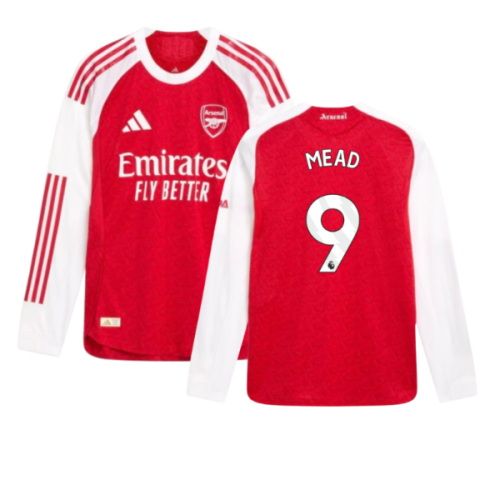 2025-2026 Arsenal Authentic Long Sleeve Home Shirt (Mead 9)