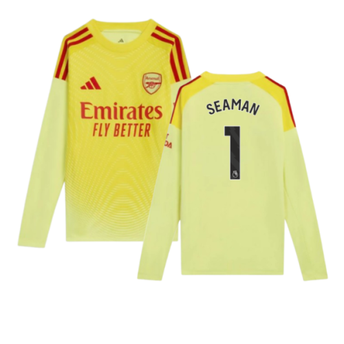 2025-2026 Arsenal Home Goalkeeper Shirt (Yellow) - Kids (Seaman 1)