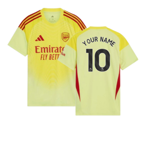 2025-2026 Arsenal Home Goalkeeper Shirt (Yellow) (Your Name)