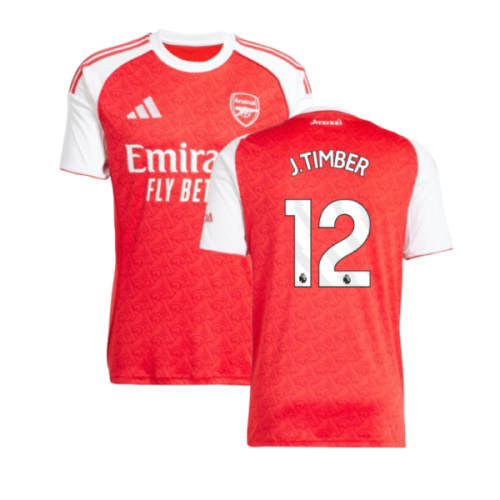2025-2026 Arsenal Home Shirt (J.Timber 12)
