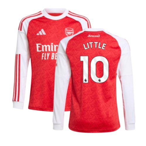 2025-2026 Arsenal Long Sleeve Home Shirt (Kids) (Little 10)