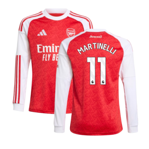 2025-2026 Arsenal Long Sleeve Home Shirt (Kids) (Martinelli 11)