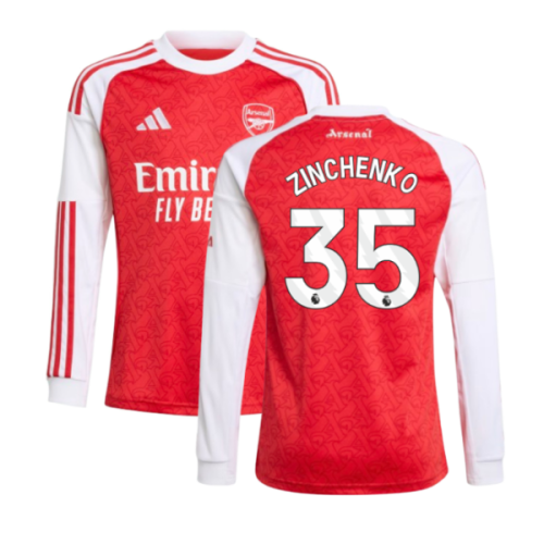 2025-2026 Arsenal Long Sleeve Home Shirt (Kids) (Zinchenko 35)