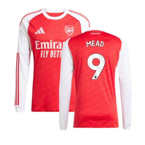 2025-2026 Arsenal Long Sleeve Home Shirt (Mead 9)