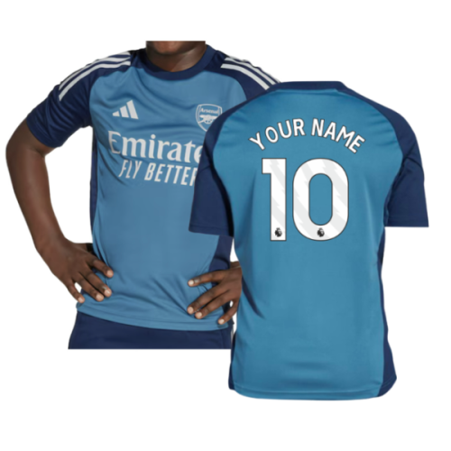 2025-2026 Arsenal Training Shirt (Blanch Blue) - Kids (Your Name)