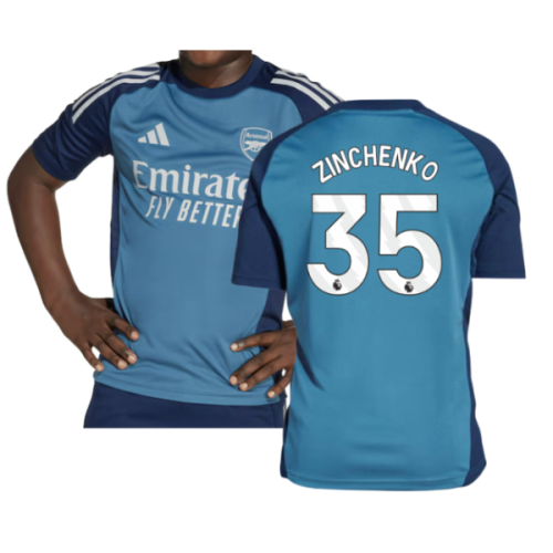 2025-2026 Arsenal Training Shirt (Blanch Blue) - Kids (Zinchenko 35)