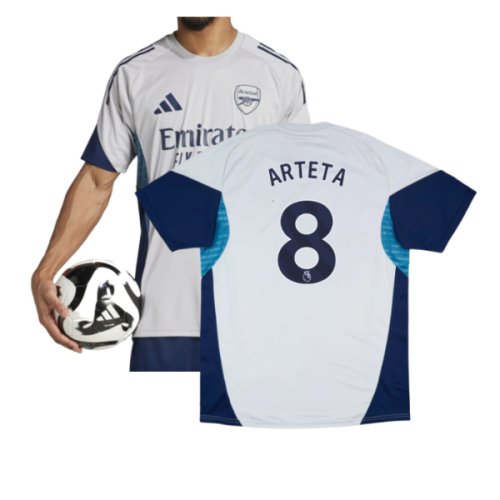 2025-2026 Arsenal Training Shirt (Grey Two) (Arteta 8)