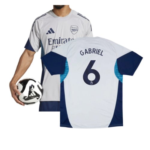 2025-2026 Arsenal Training Shirt (Grey Two) (Gabriel 6)