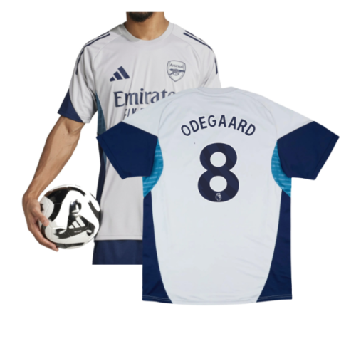2025-2026 Arsenal Training Shirt (Grey Two) (Odegaard 8)