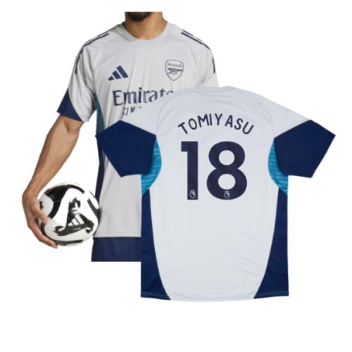 2025-2026 Arsenal Training Shirt (Grey Two) (Tomiyasu 18)