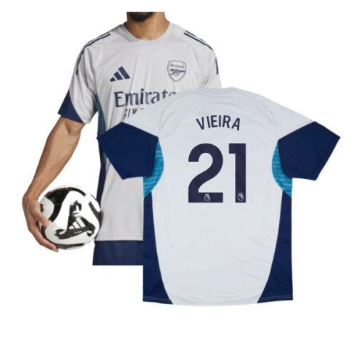 2025-2026 Arsenal Training Shirt (Grey Two) (Vieira 21)
