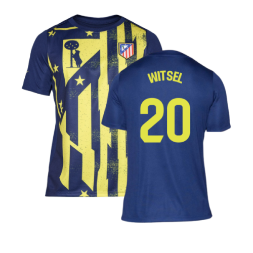 2025-2026 Atletico Madrid Pre-Match Shirt (Blue-Yellow) (Witsel 20)