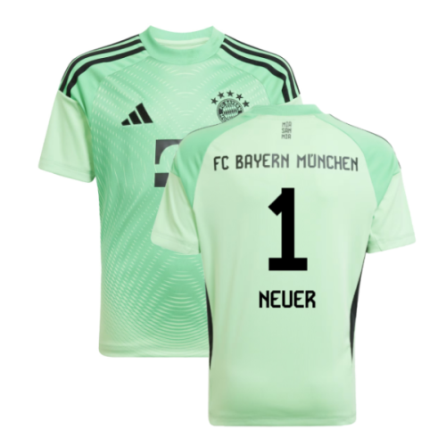 2025-2026 Bayern Munich Home Goalkeeper Shirt (Glory Mint) - Kids (Neuer 1)