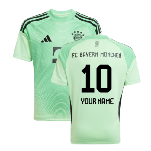 2025-2026 Bayern Munich Home Goalkeeper Shirt (Glory Mint) - Kids (Your Name)