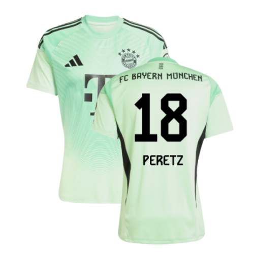 2025-2026 Bayern Munich Home Goalkeeper Shirt (Glory Mint) (Peretz 18)