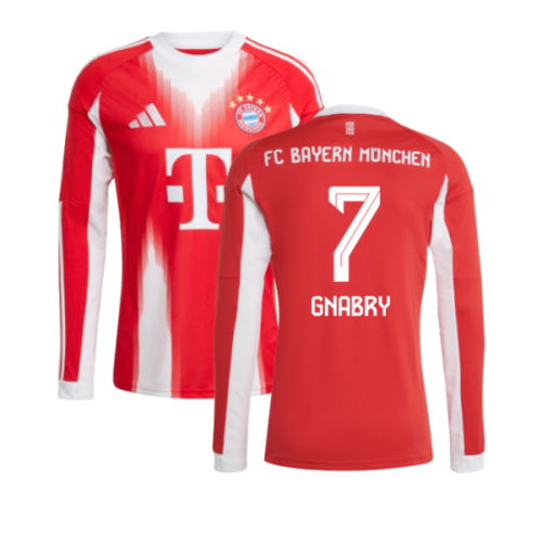2025-2026 Bayern Munich Long Sleeve Home Shirt (Gnabry 7)