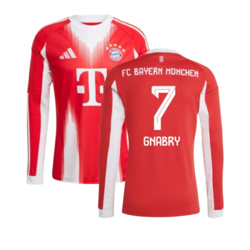 2025-2026 Bayern Munich Long Sleeve Home Shirt (Gnabry 7)