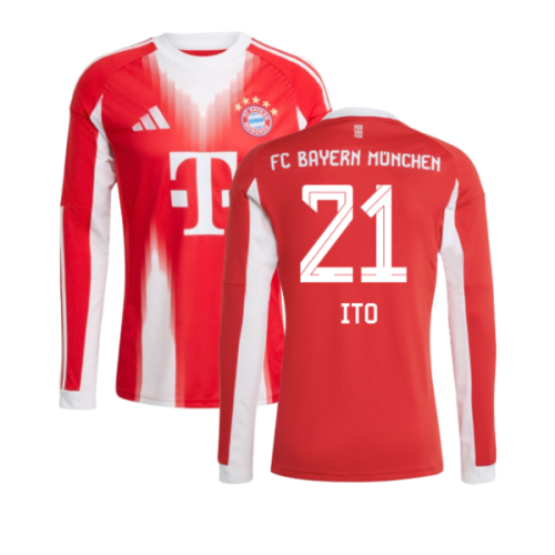 2025-2026 Bayern Munich Long Sleeve Home Shirt (Ito 21)