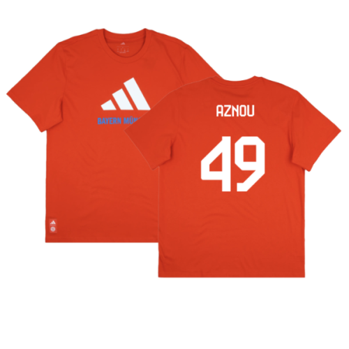 2025-2026 Bayern Munich Seasonal Graphic Tee (Red) (Aznou 49)