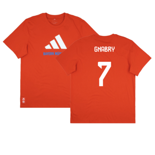 2025-2026 Bayern Munich Seasonal Graphic Tee (Red) (Gnabry 7)