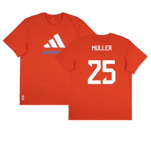 2025-2026 Bayern Munich Seasonal Graphic Tee (Red) (Muller 25)