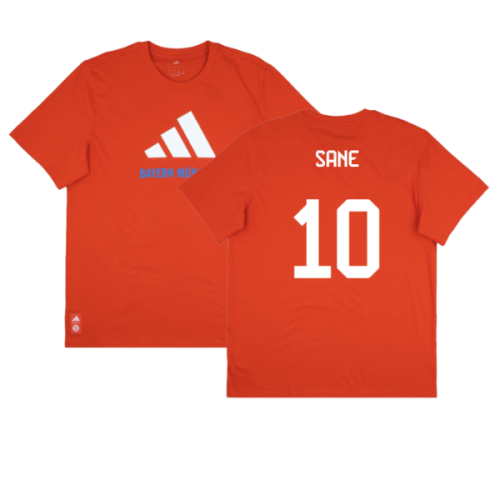 2025-2026 Bayern Munich Seasonal Graphic Tee (Red) (Sane 10)