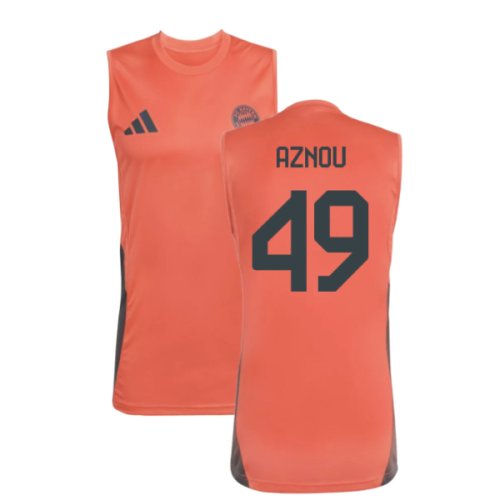 2025-2026 Bayern Munich Sleeveless Jersey (Easy Coral) (Aznou 49)