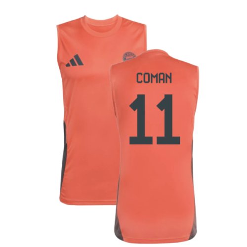 2025-2026 Bayern Munich Sleeveless Jersey (Easy Coral) (Coman 11)