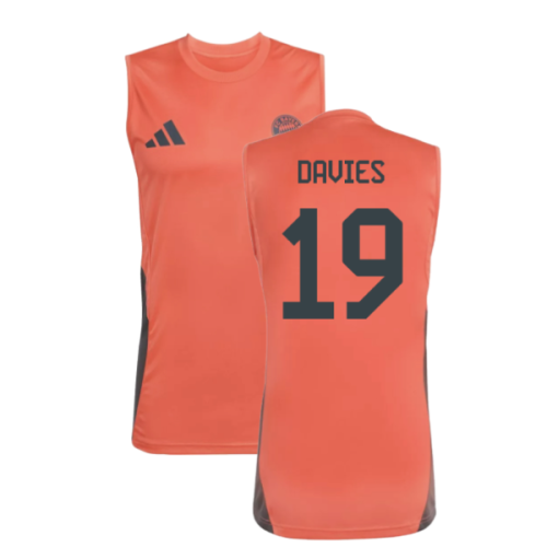 2025-2026 Bayern Munich Sleeveless Jersey (Easy Coral) (Davies 19)