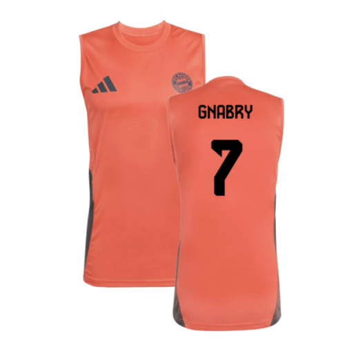 2025-2026 Bayern Munich Sleeveless Jersey (Easy Coral) (Gnabry 7)