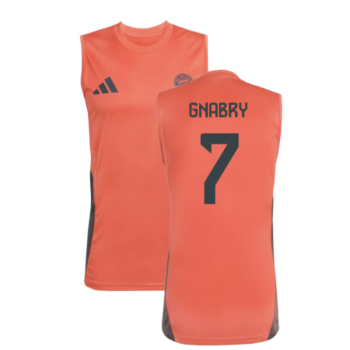 2025-2026 Bayern Munich Sleeveless Jersey (Easy Coral) (Gnabry 7)