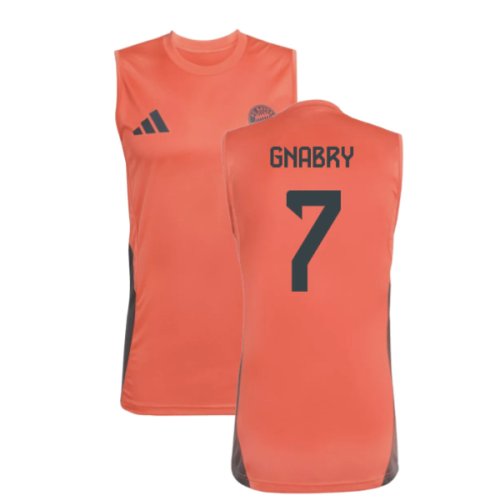 2025-2026 Bayern Munich Sleeveless Jersey (Easy Coral) (Gnabry 7)