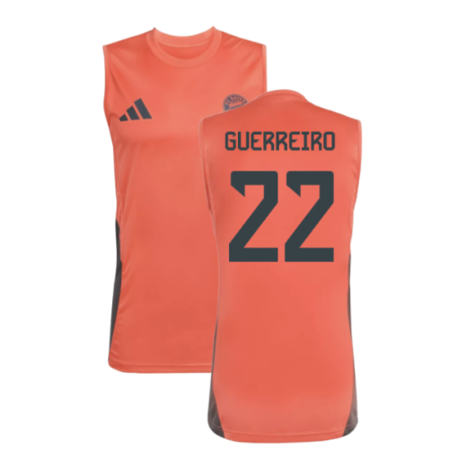 2025-2026 Bayern Munich Sleeveless Jersey (Easy Coral) (Guerreiro 22)