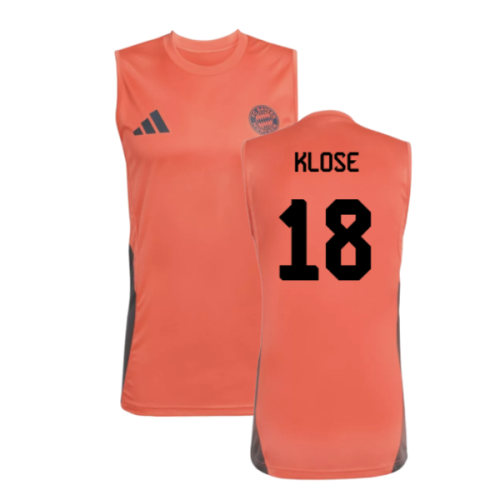 2025-2026 Bayern Munich Sleeveless Jersey (Easy Coral) (Klose 18)