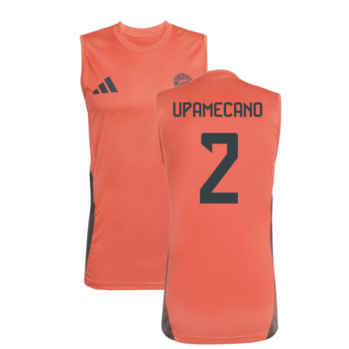 2025-2026 Bayern Munich Sleeveless Jersey (Easy Coral) (Upamecano 2)