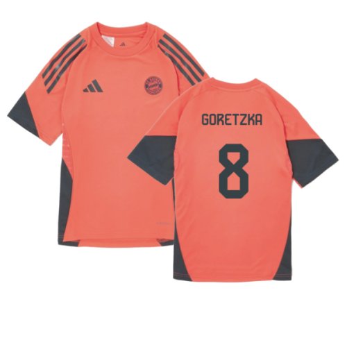 2025-2026 Bayern Munich Training Shirt (Easy Coral) - Kids (Goretzka 8)