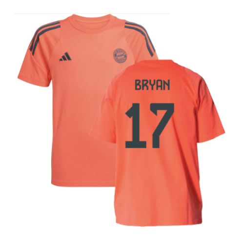 2025-2026 Bayern Munich Training Tee (Easy Coral) - Kids (Bryan 17)