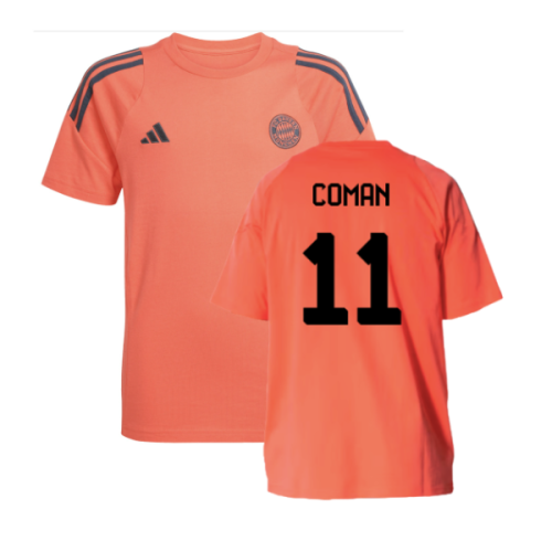 2025-2026 Bayern Munich Training Tee (Easy Coral) - Kids (Coman 11)