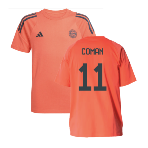 2025-2026 Bayern Munich Training Tee (Easy Coral) - Kids (Coman 11)