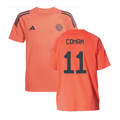 2025-2026 Bayern Munich Training Tee (Easy Coral) - Kids (Coman 11)