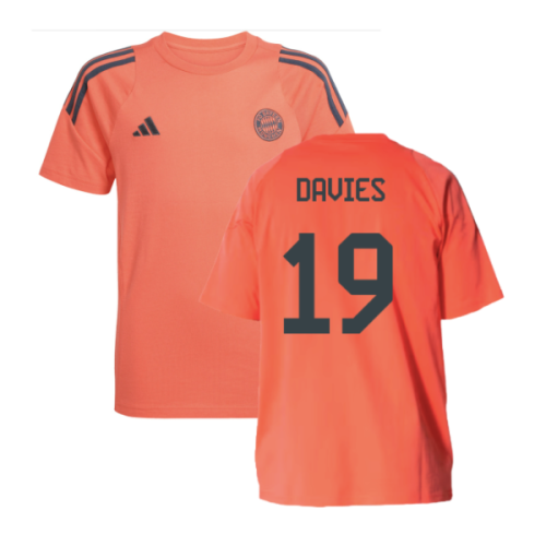 2025-2026 Bayern Munich Training Tee (Easy Coral) - Kids (Davies 19)