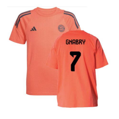 2025-2026 Bayern Munich Training Tee (Easy Coral) - Kids (Gnabry 7)