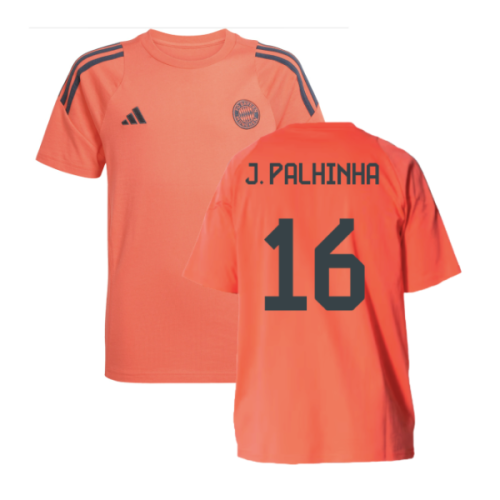 2025-2026 Bayern Munich Training Tee (Easy Coral) - Kids (J. Palhinha 16)