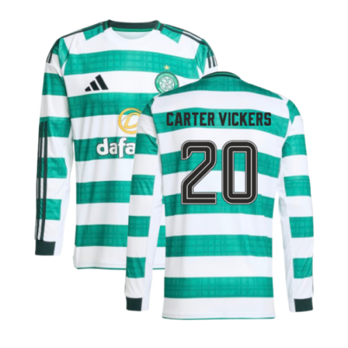 2025-2026 Celtic Long Sleeve Home Shirt (Carter Vickers 20)